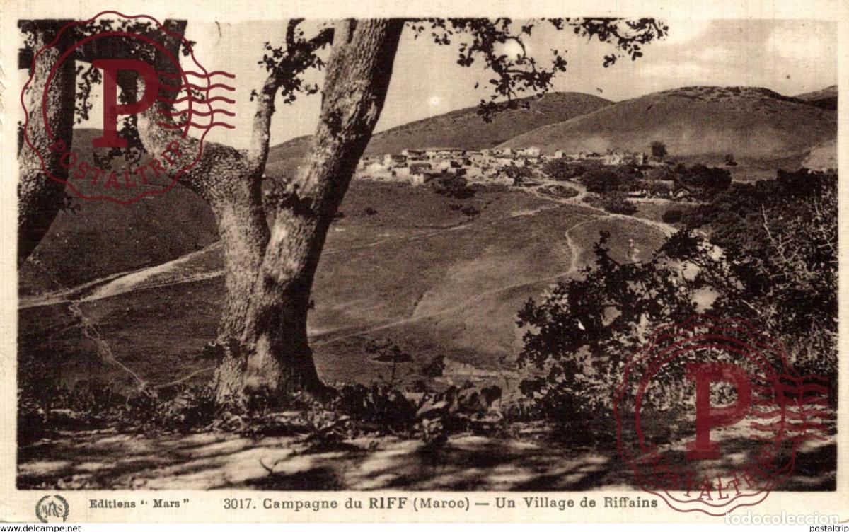 Postkarten: CAMPAGNE DU RIFF - UN VILLAGE DE RIFFAINS MARUECOS MAROC