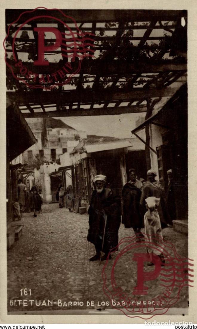 Cartes Postales: FOTOPOSTAL TETUAN BARRIO DE LOS BABUCHEROS MARUECOS MAROC
