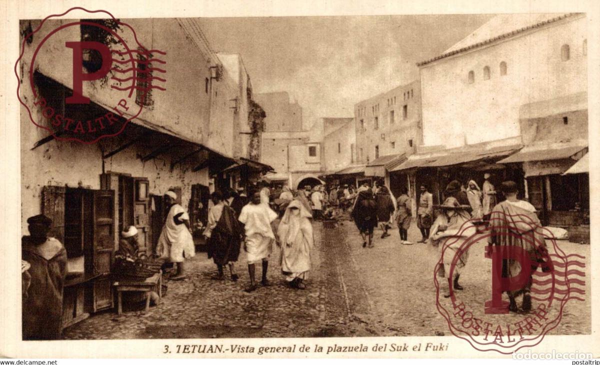 Cartes Postales: MARRUECOS TETUAN 3 VISTA GENERAL PLAZUELA DEL SUK EL FUKI EDIT ROISIN MARUECOS MAROC