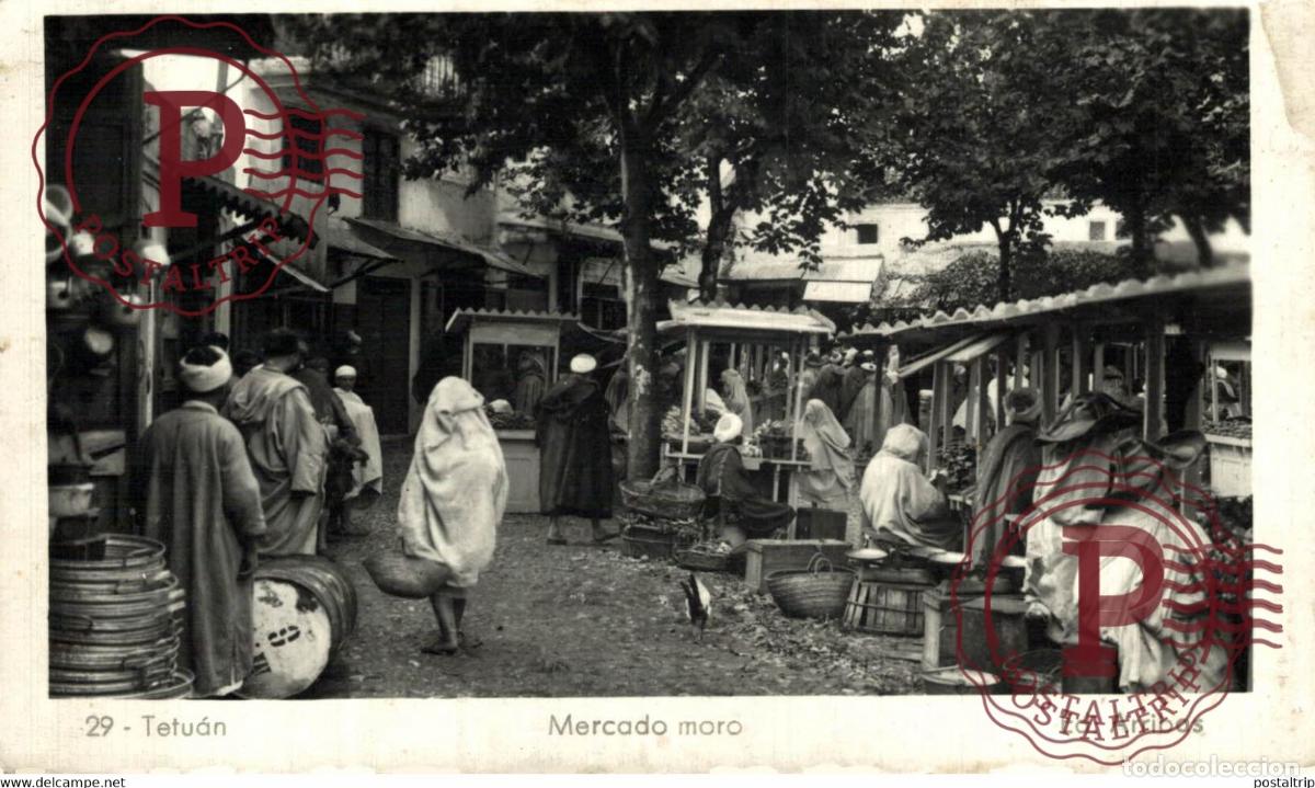 Cartes Postales: FOTOPOSTAL TETUAN MERCADO MORO ED ARRIBAS MARUECOS MAROC