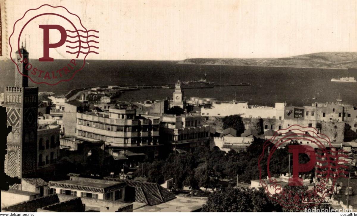 Postales: CARTE PHOTO MAROC TANGER, MAROC - VUE VERS LE GRAND SOCCO ET LE PORT MAROCCO MARRUECOS MAROC