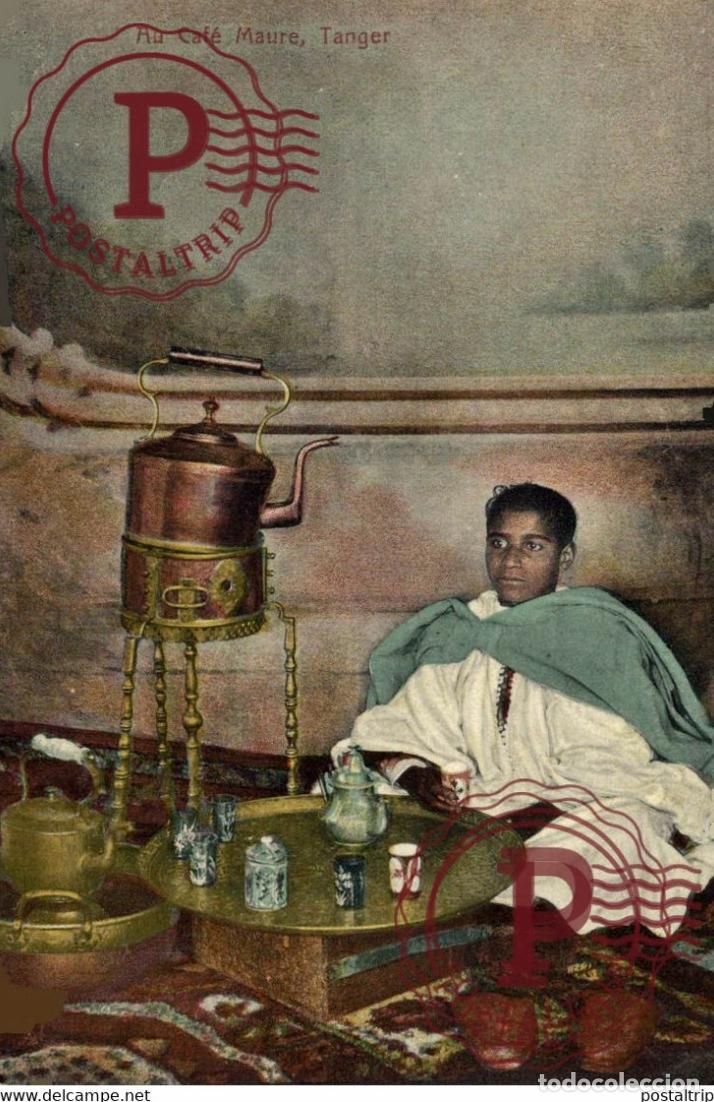 Cartes Postales: AU CAFE MAURE TANGER MAROCCO MARRUECOS MAROC