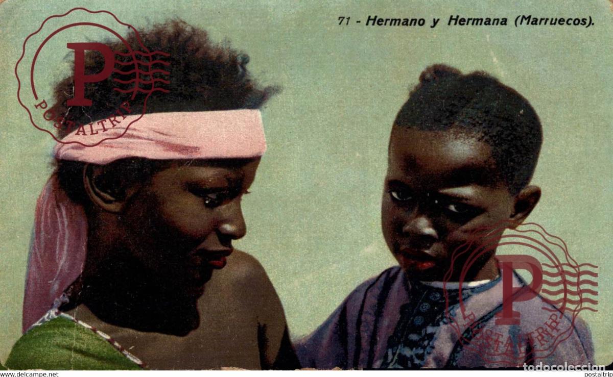 Cartes Postales: HERMANO Y HERMANA MARRUECOS CRACK LEFT SIDE MAROCCO MARRUECOS MAROC