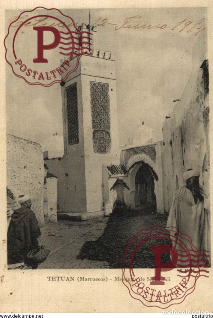 Cartes Postales: TETU&Aacute;N. - Mezquita de Sidi Salidi CORREOS 1914 ESPA&Ntilde;A ESPA&Ntilde;OL MAROC MARRUECOS