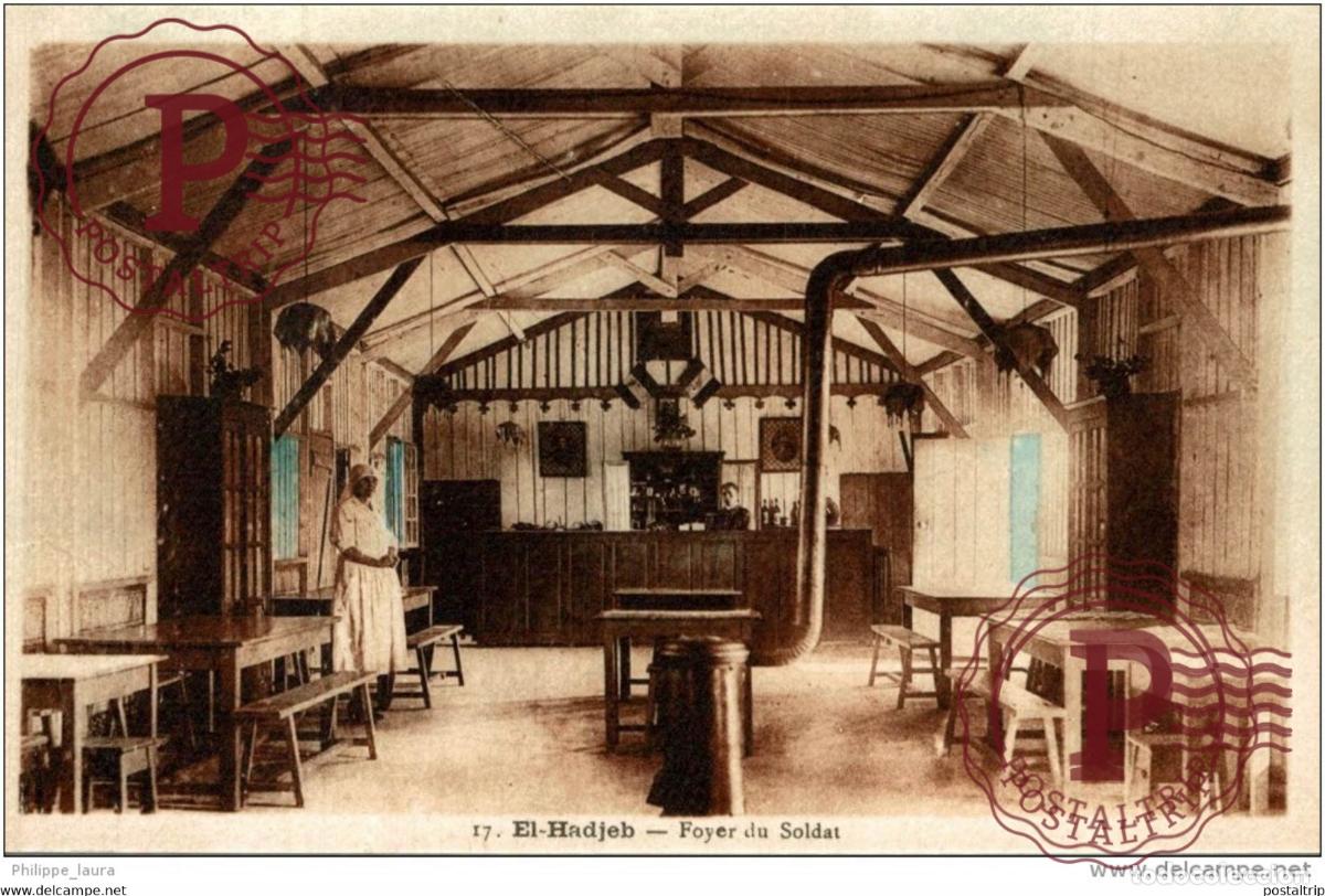 Postales: EL HADJEB FOYER DU SOLDAT 2 SCAN MAROC MILITAR
