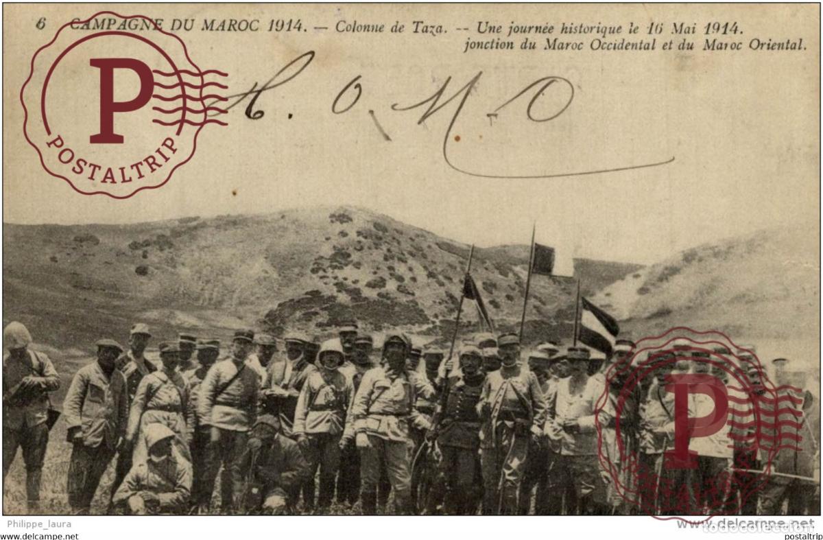 Postales: CPA Militaria CAmpagne du Maroc 1914 Colonne de Taza Une journee historique le 16 mai 1914 SCAN MAR