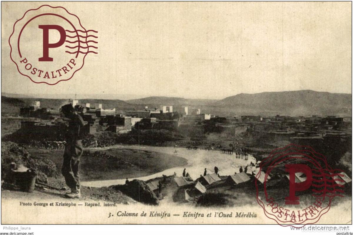 Postales: COLONNE DE KENIFRA KENIFRA ET LOUED MEREBIA MAROC MILITAR MILITAIRE