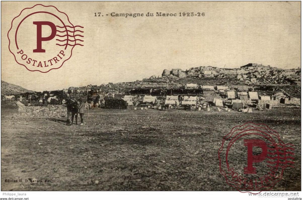Postales: 17. CAMPAGNE DU MAROC 1925 26 . MAROC MILITAR MILITAIRE