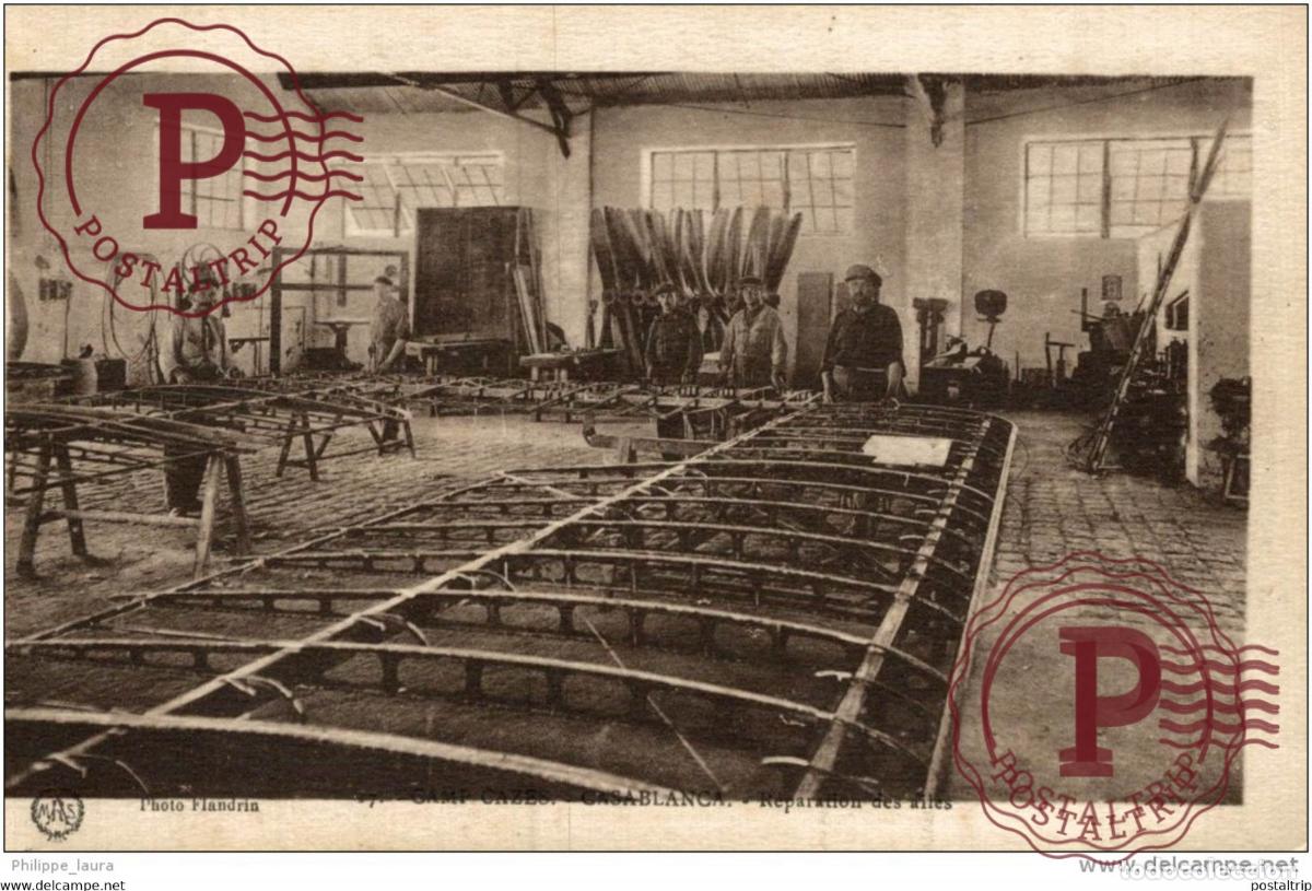Cartes Postales: CASABLANCA CAMP CAZES REPARATION DES AILES