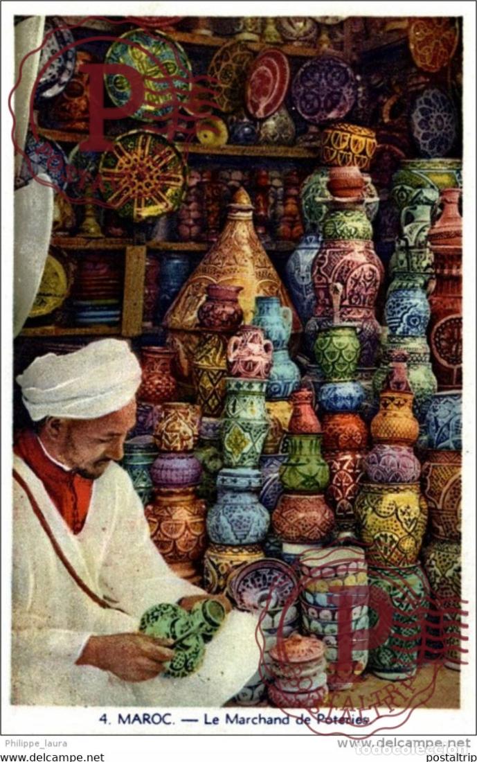 Postales: MAROC LE MARCHAND DE POTERIES MAROCCO MARRUECOS MAROC