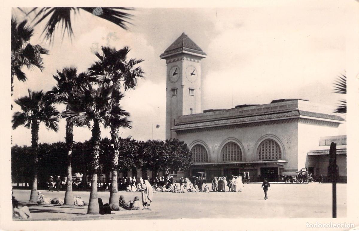 Postales: Postal de la Estaci&oacute;n de Tren de Casablanca Marruecos