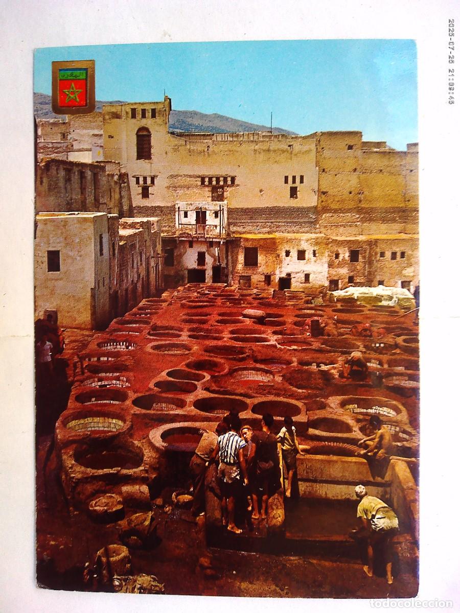 Postcards: POSTAL DE FEZ ( MARRUECOS ): TINTOREROS . A&Ntilde;OS 60, DE ESCUDO DE ORO