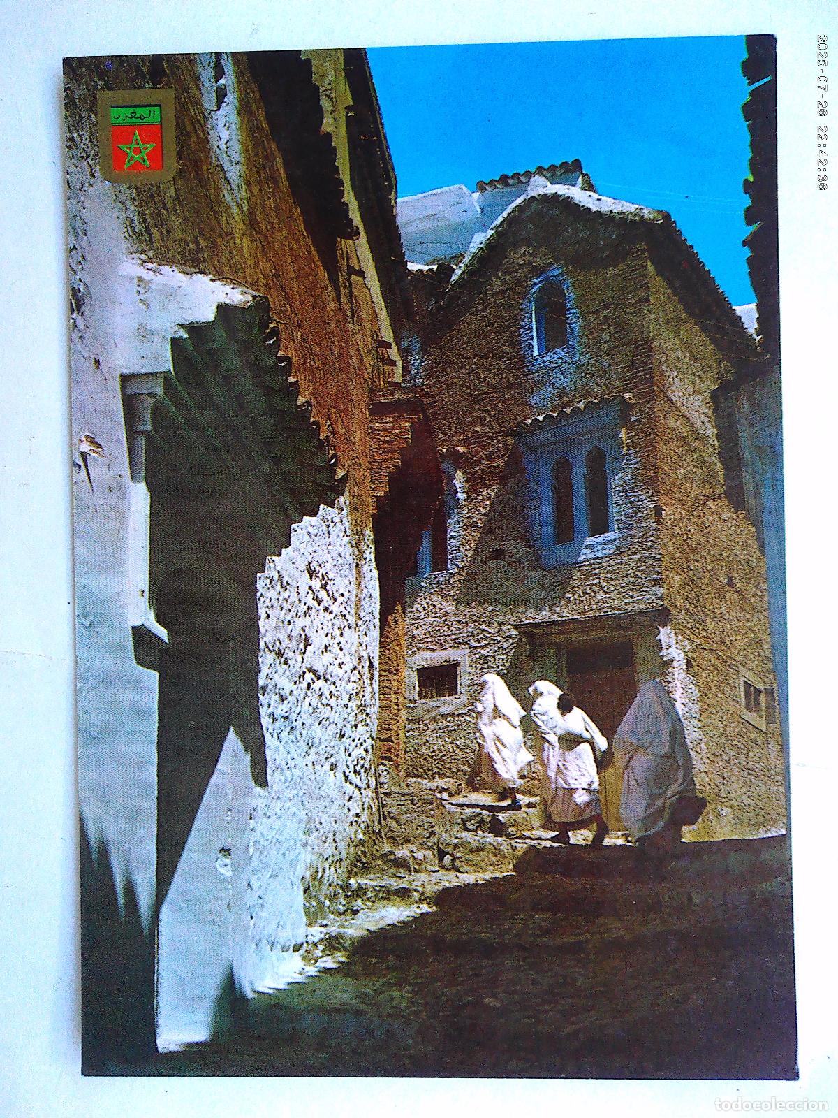 Postales: POSTAL DE CHAUEN ( MARRUECOS ): CALLE MEDAKA . A&Ntilde;OS 60, DE ESCUDO DE ORO