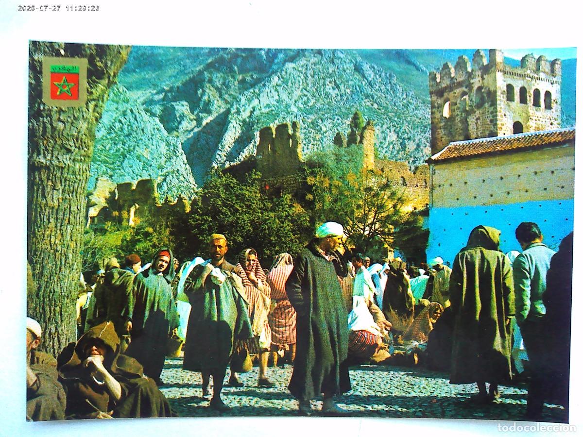 Postais: POSTAL DE CHAUEN ( MARRUECOS ): ALCAZABA , ZOCO . A&Ntilde;OS 60 , DE ESCUDO DE ORO