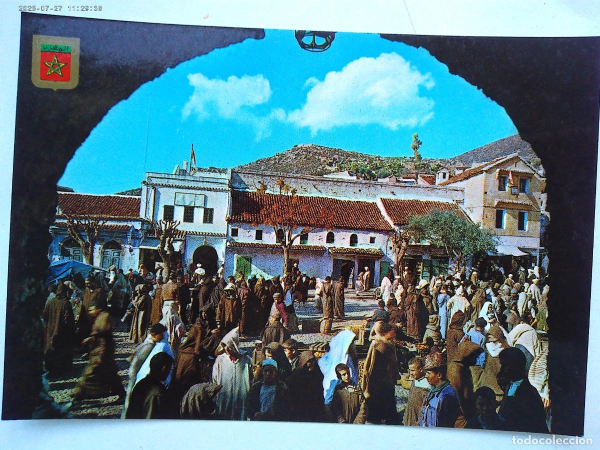 Postkarten: POSTAL DE CHAUEN ( MARRUECOS ): CAMPO DEL BA&Ntilde;O Y TRIBUNAL . A&Ntilde;OS 60 , DE ESCUDO DE ORO