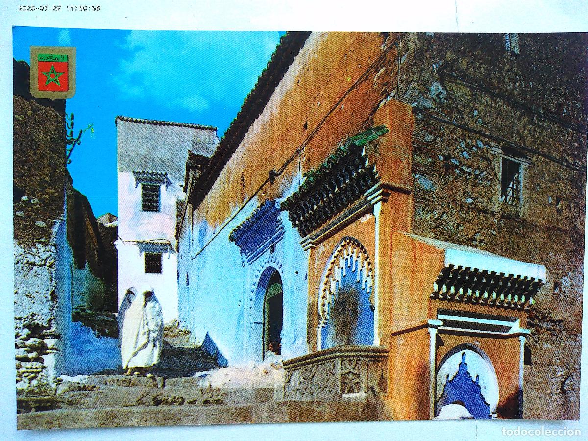Postcards: POSTAL DE CHAUEN ( MARRUECOS ): PUERTA NOKBA . A&Ntilde;OS 60. DE ESCUDO DE ORO