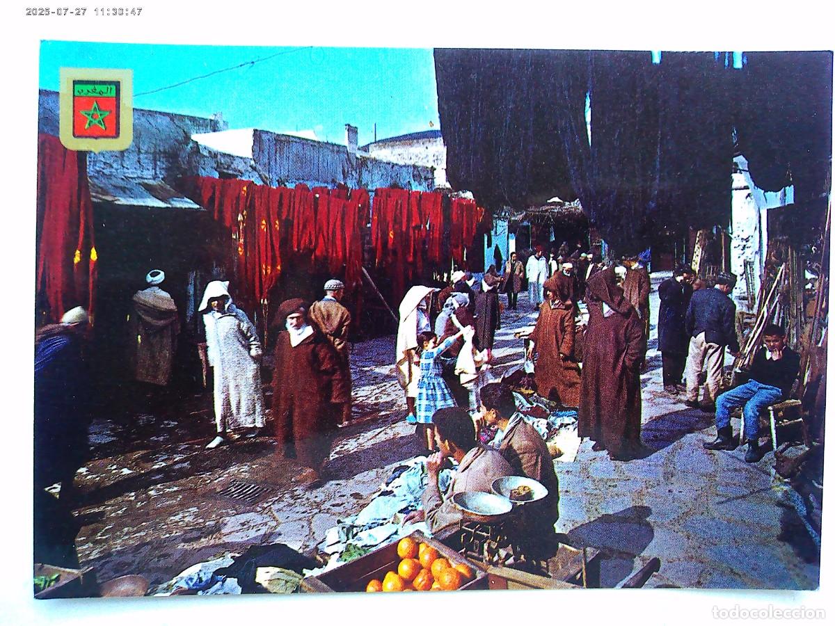 Postcards: POSTAL DE TETUAN ( MARRUECOS ): CALLE DE LOS TINTOREROS . A&Ntilde;OS 60 , DE ESCUDO DE ORO