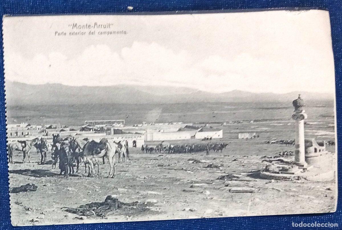 Postales: MONTE ARRUIT. PARTE EXTERIOR DEL CAMPAMENTO. GUERRA DEL RIF, 1921.