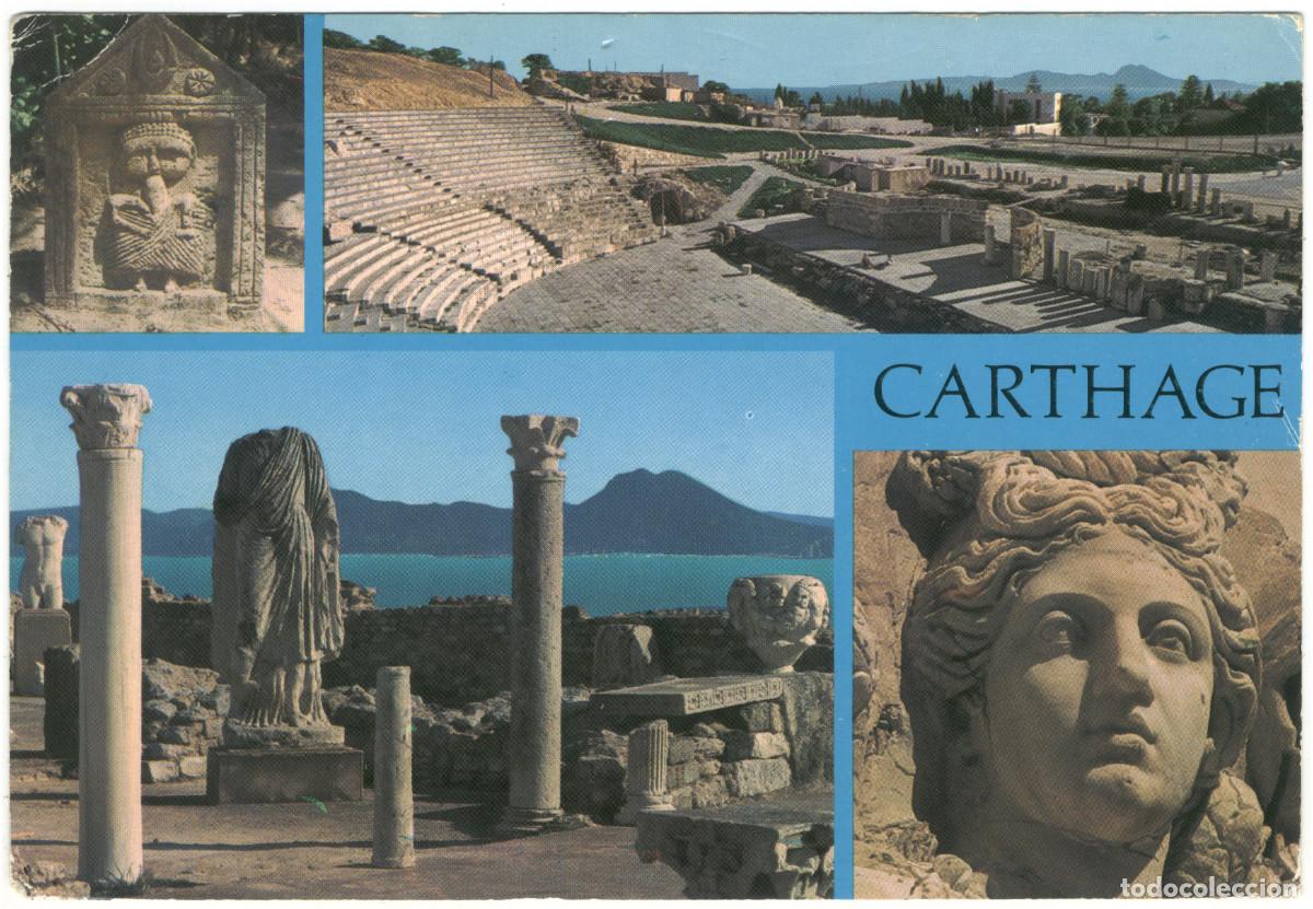 Postales: CARTHAGE (Tunis)_Th&eacute;&acirc;tre Romain_Tanit. 203 / Teatros romanos Norte de Africa