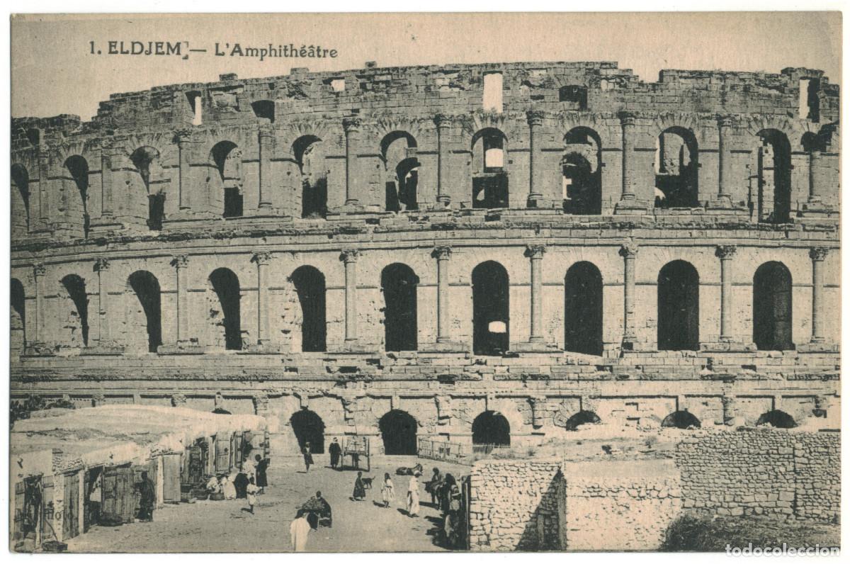 Postales: EL JEM (Tunisie)_Amphith&eacute;&acirc;tre_Ilegible. 1 / Teatros romanos Norte de Africa