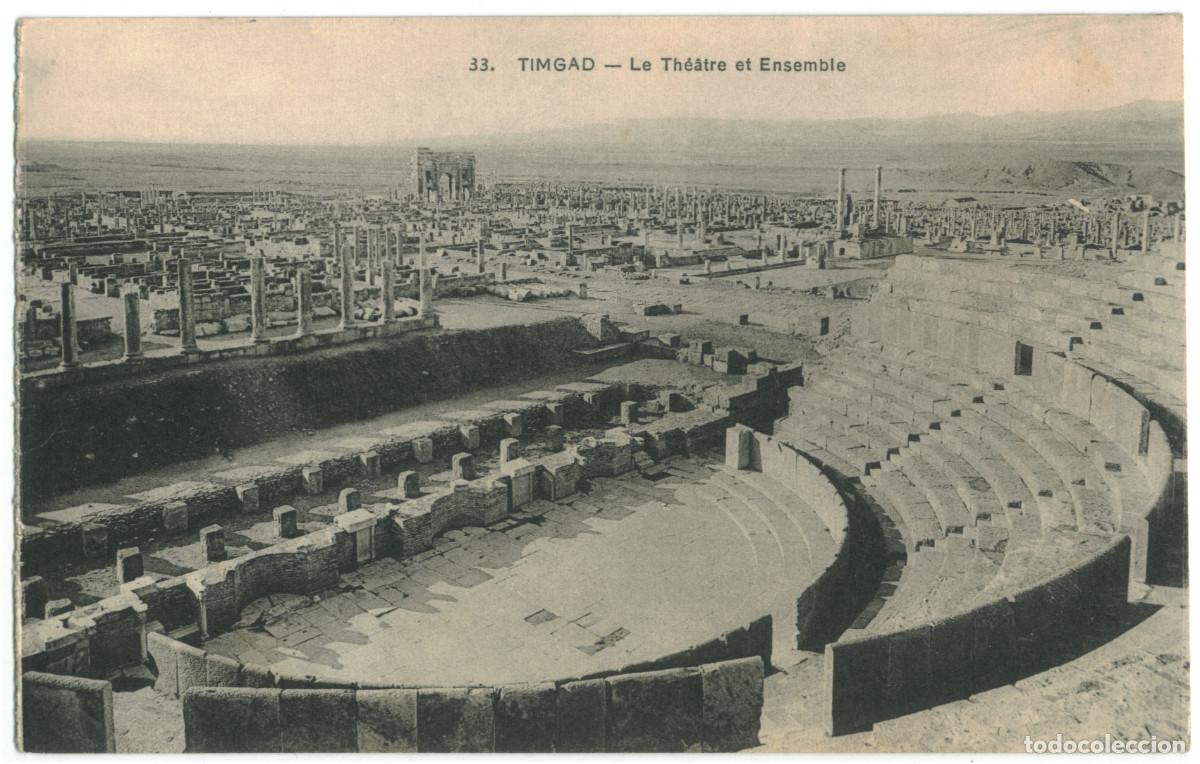 Postales: TIMGAD (Algeria)_Th&eacute;&acirc;tre Romain _Sin datos. 33 / Teatros romanos Norte de Africa