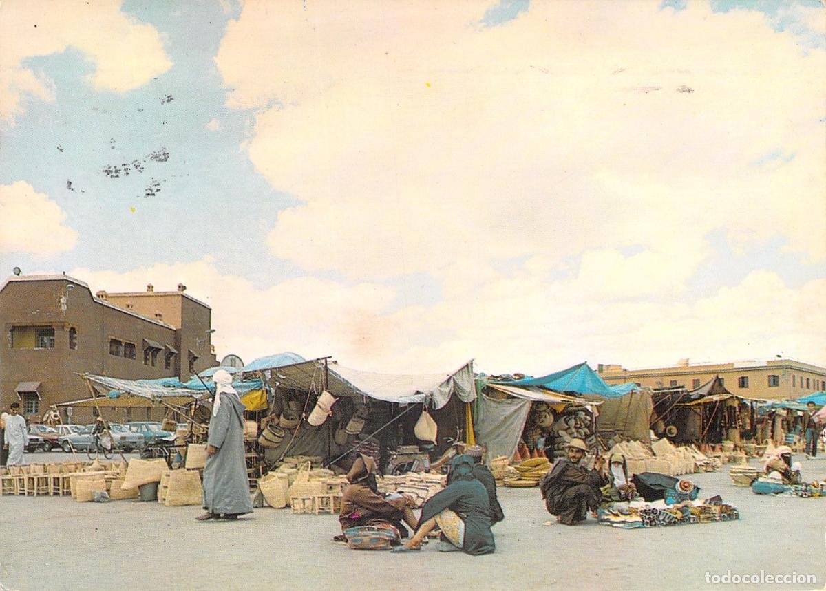 Postales: Postal de Marrakech, Zoco de las Cestas, Marruecos