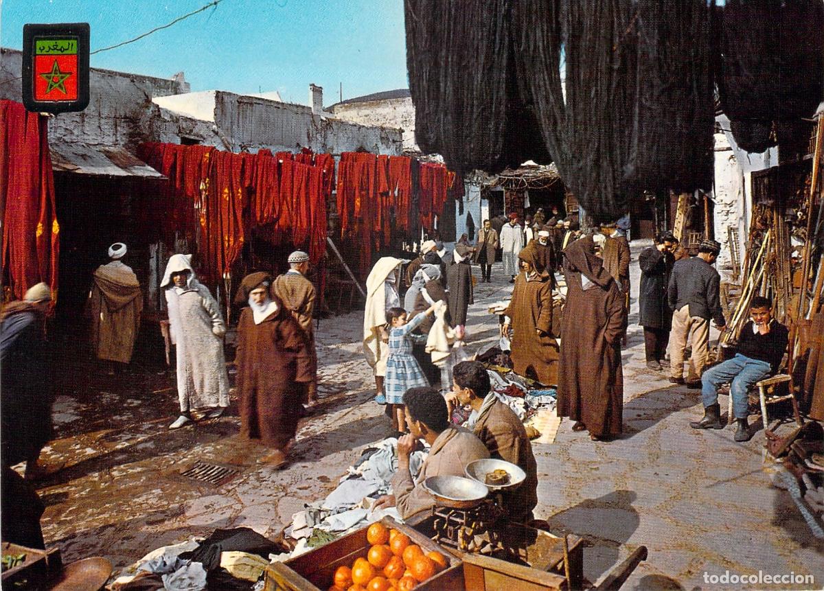 Postales: Postal de Tetu&aacute;n, Marruecos - Calle de los Tintoreros