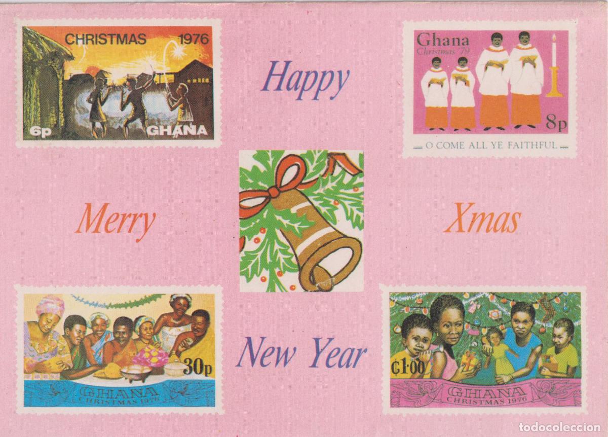 Postales: AFRICA, GHANA, POSTAGE STAMPS - HAPPY NEW YEAR - MERRY - S/C