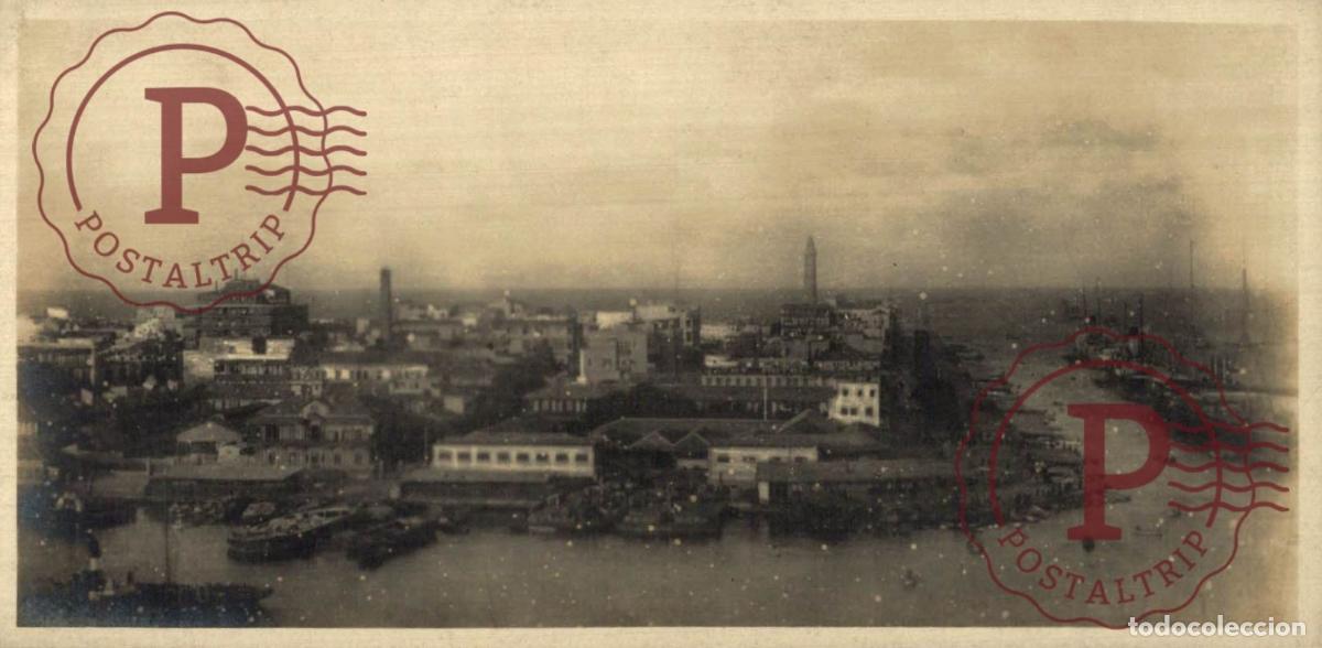 Postales: EGIPTO. EGYPTE. EGYPT. RPPC. PORT SAID. PANORAMA. 15X7CM FOTOGRAFICA