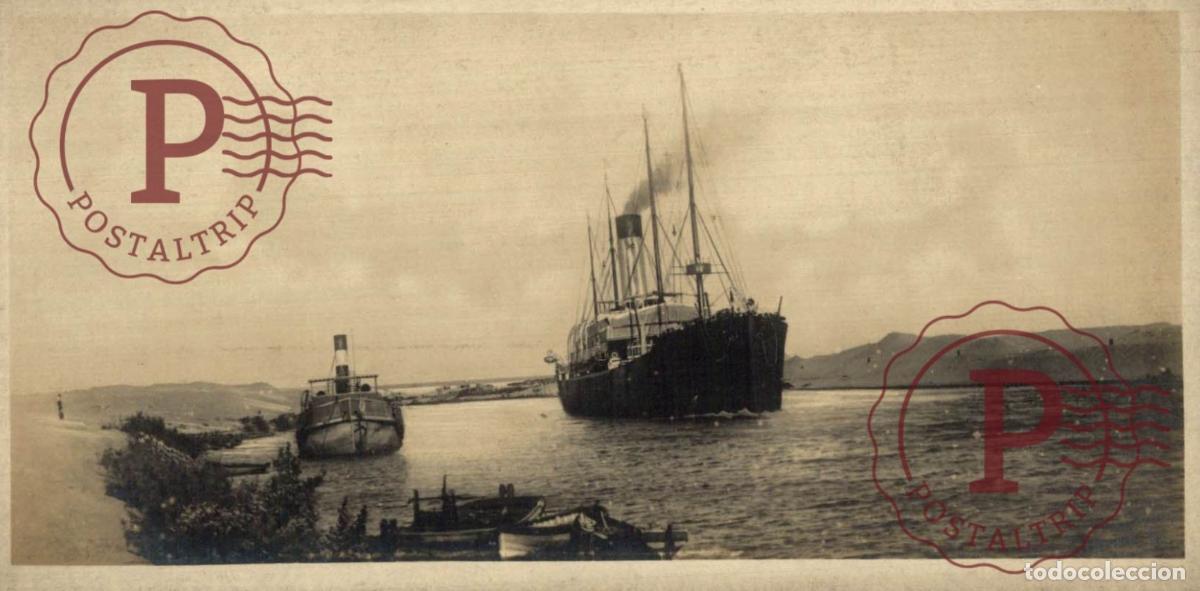 Postales: EGIPTO. EGYPTE. EGYPT. RPPC. CANAL DE SUEZ. NAVIRE TRANSVERSANT LE CANAL. 15X7CM FOTOGRAFICA. BARCO