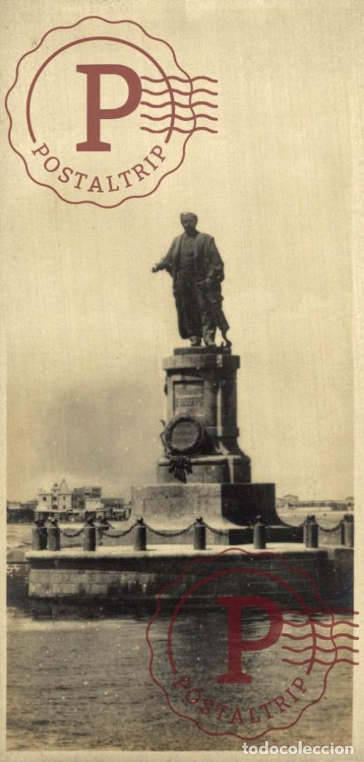 Postales: EGIPTO. EGYPTE. EGYPT. RPPC. PORT SAID. STATUE FERDINAND DE LESSEPS. 15X7CM FOTOGRAFICA.