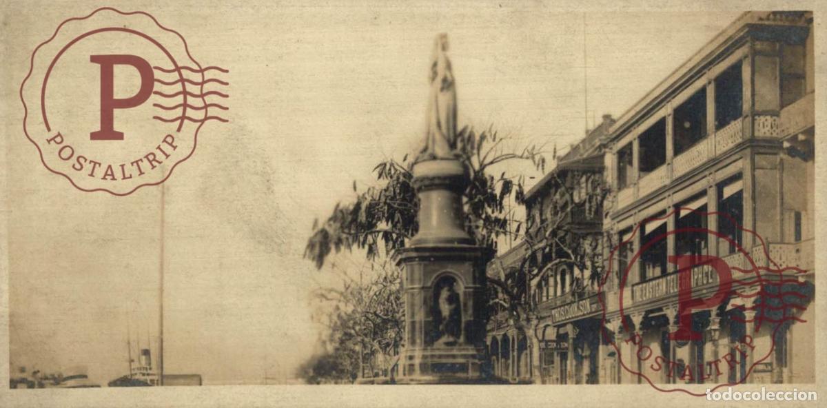 Postales: EGIPTO. EGYPTE. EGYPT. RPPC. PORT SAID. STATUE QUEEN VICTORIA. 15X7CM FOTOGRAFICA.