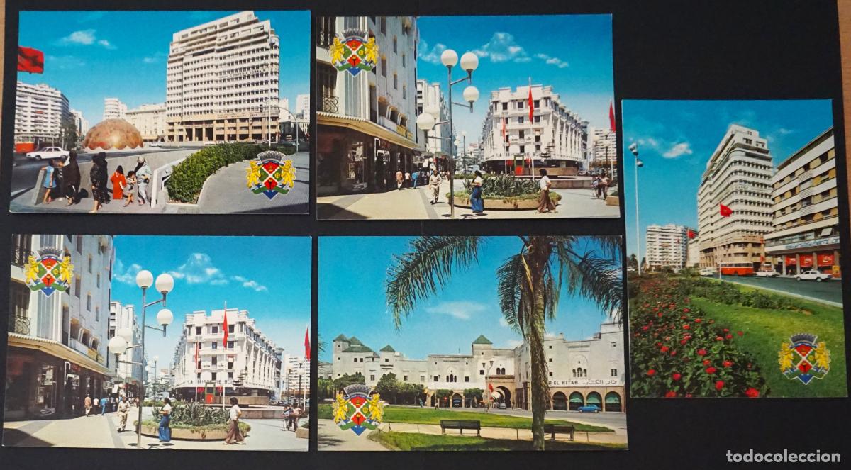 Postales: 5 antiguas postales sin circular de Casablanca (Marruecos)