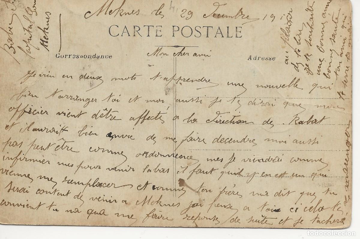Postales: MAROC - 1916 - MEKNES - BAB MANSOUR - Foto 2