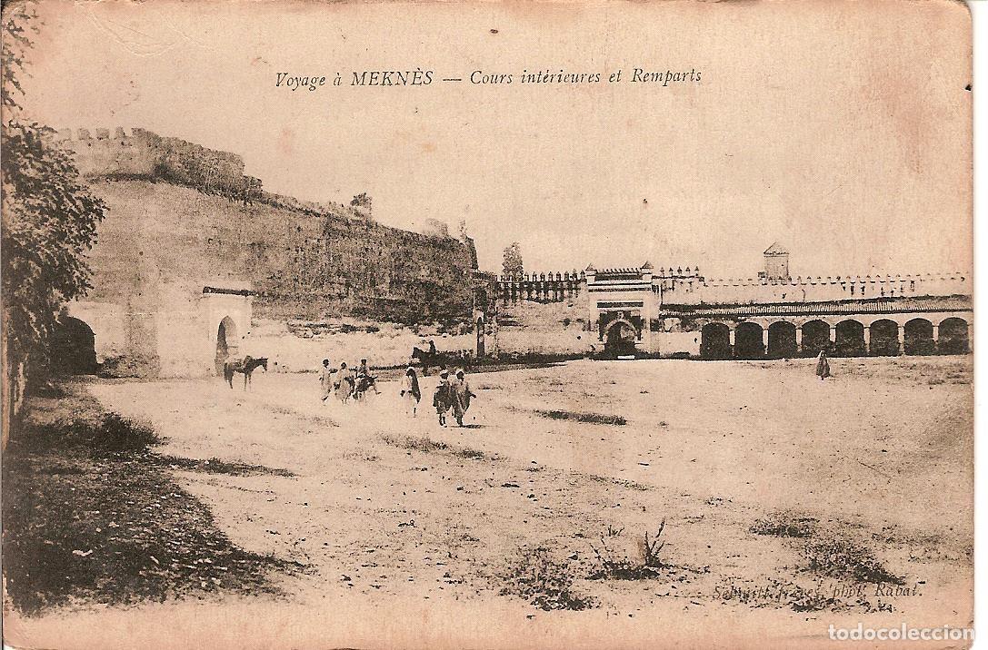 Postales: MAROC - 1916 - MEKNES - LES REMPARTS