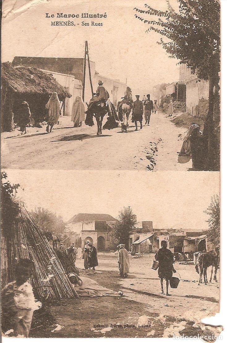 Postales: MAROC - 1916 - MEKNES - LES RUES
