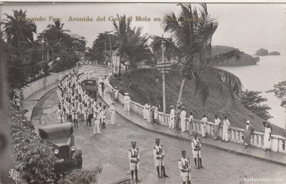 Postales: POSTAL FOTOGR&Aacute;FICA - GUINEA EDSPA&Ntilde;OLA -FERNANDO POO- AVENDIA DEL GENERAL MOLA - SANTA ISABEL