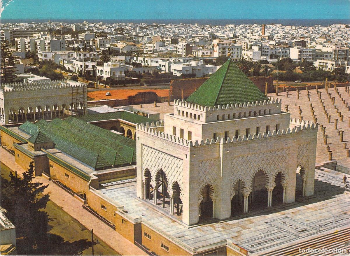Postales: Postal de Rabat con Vista Panor&aacute;mica del Mausoleo de Mohammed V