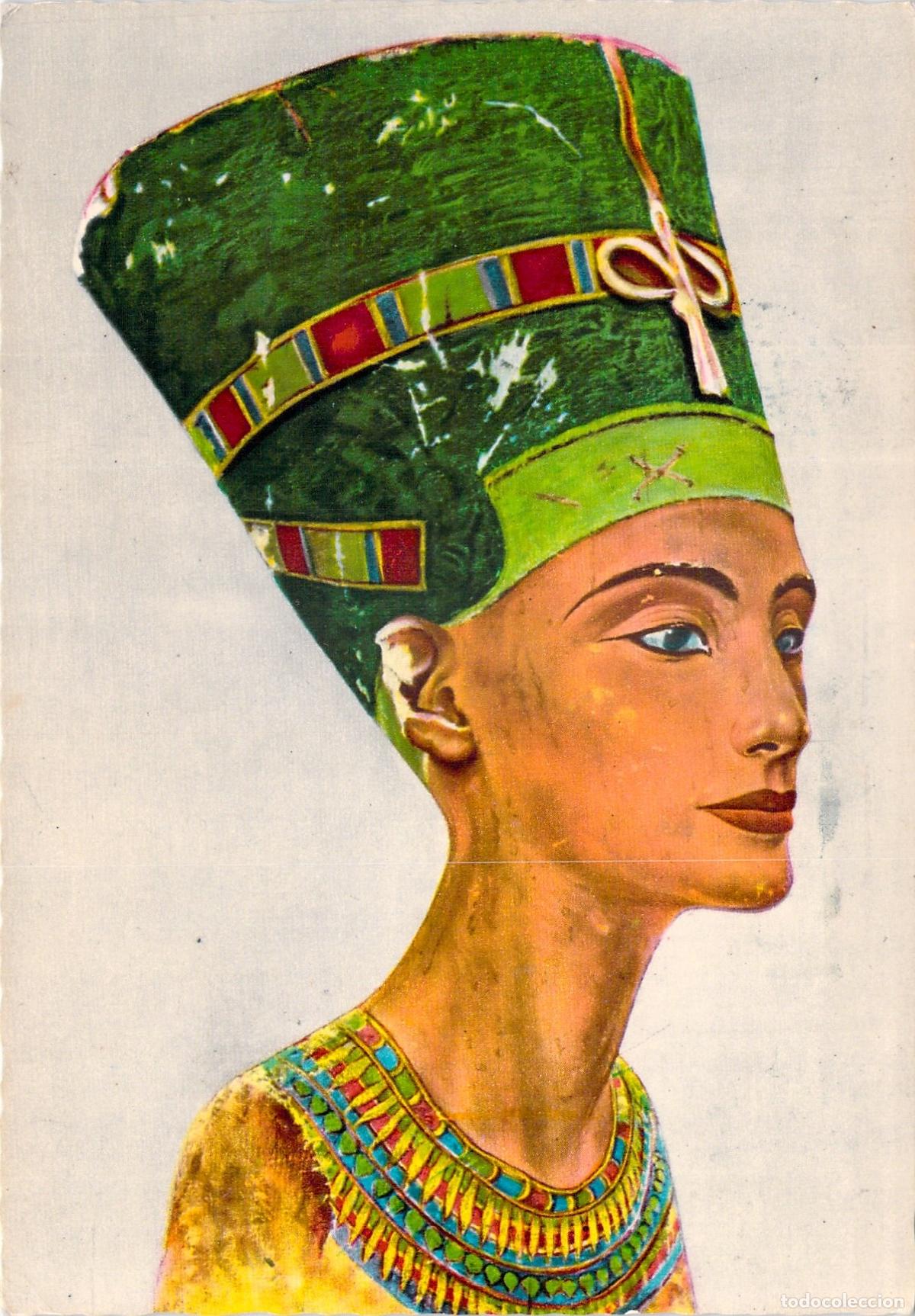 Postales: Postal de busto de la Reina Nefertiti de Egipto