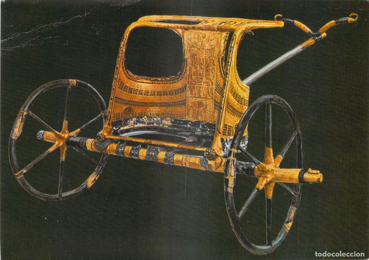 Postales: Postal del Carro de Estado del Rey en el Museo Egipcio de El Cairo