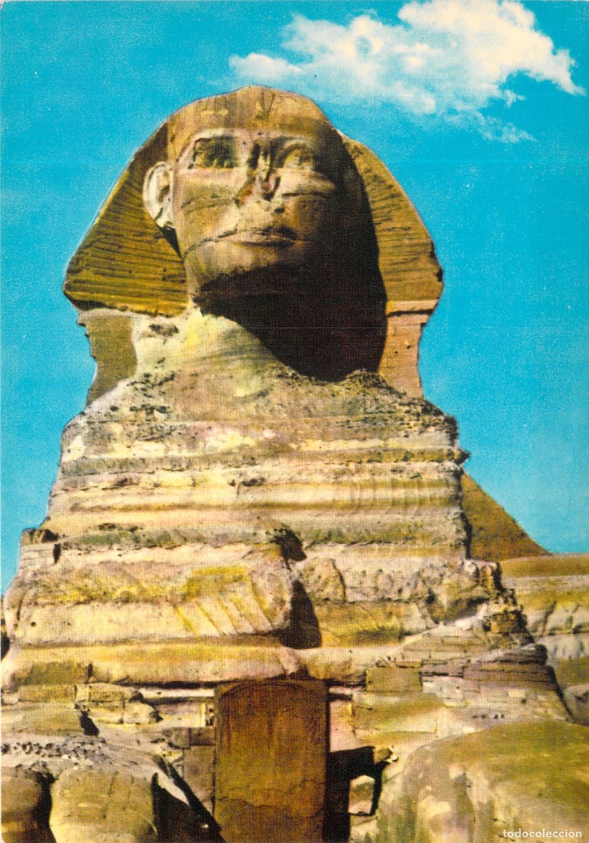 Postales: Postal de la Gran Esfinge de Giza en Egipto