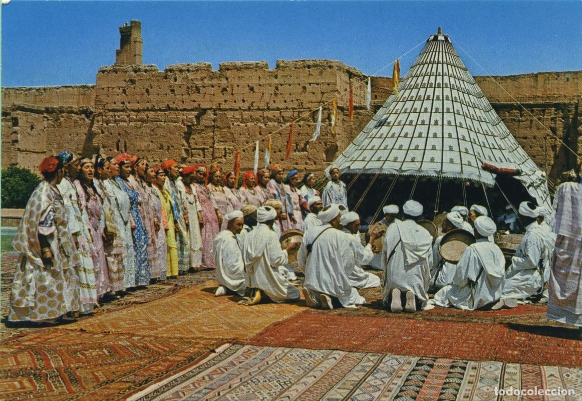 Postales: Escenas y tipos de danza marroqu&iacute;: &rdquo;Ahouach&rdquo;. Alto Atlas. Marruecos. Sin circular. ED. EXCLUSIVITE S