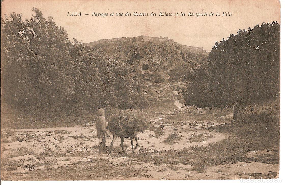 Postales: MAROC - 1915 - TAZA - VUES DES GROTTES ET DES REMPARTS