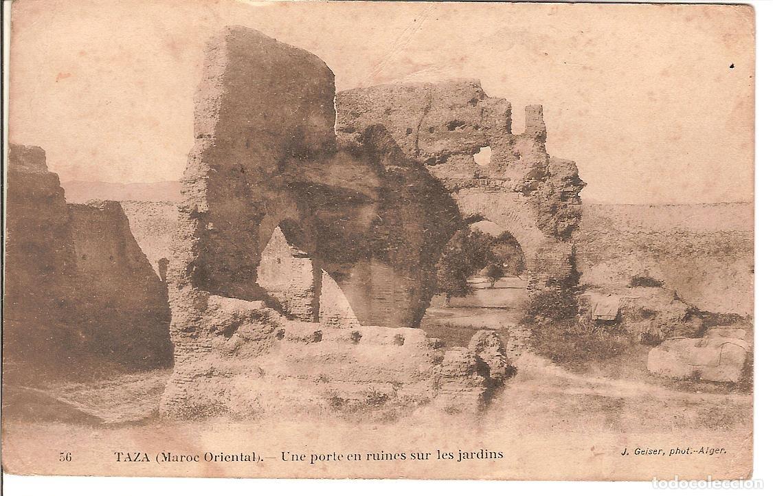 Postales: MAROC - 1915 - TAZA - PORTE ET RUINES DONNANT SUR LE JARDIN