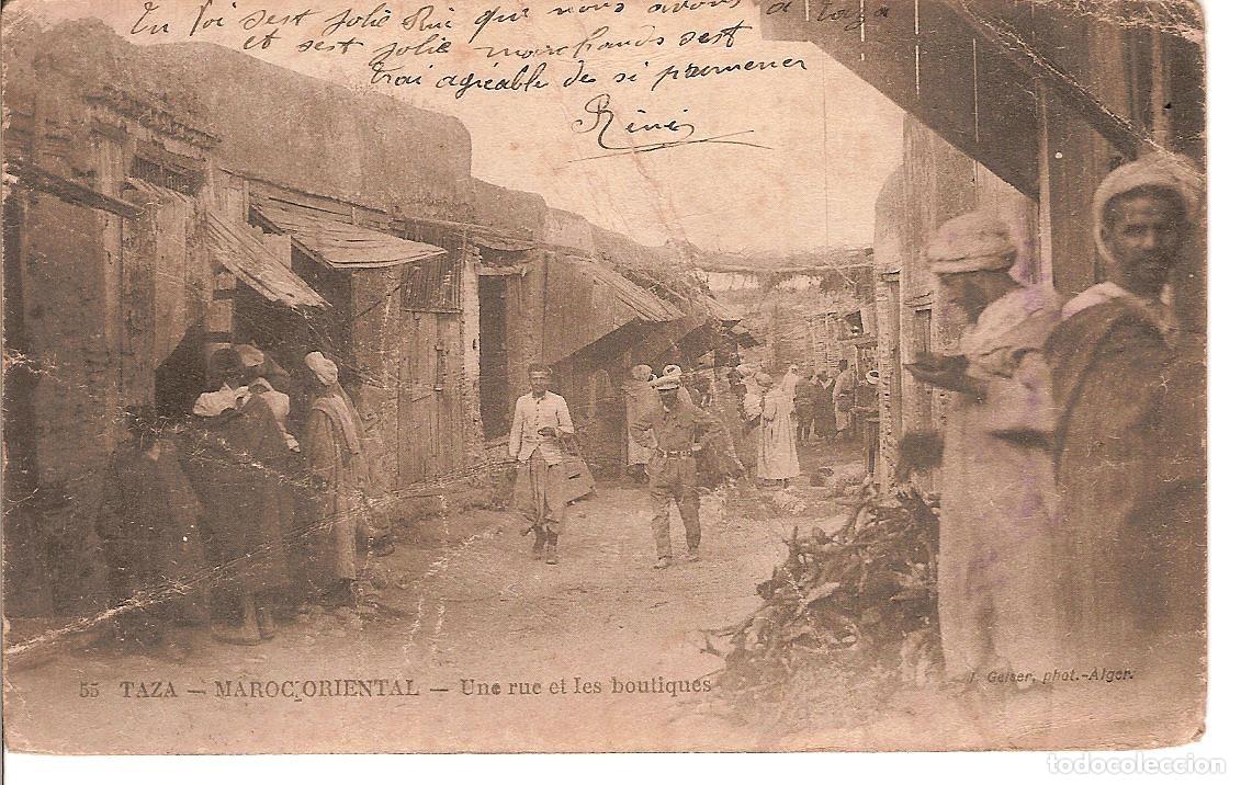Postales: MAROC - 1915 - TAZA - UNE RUE ET SES BOUTIQUES