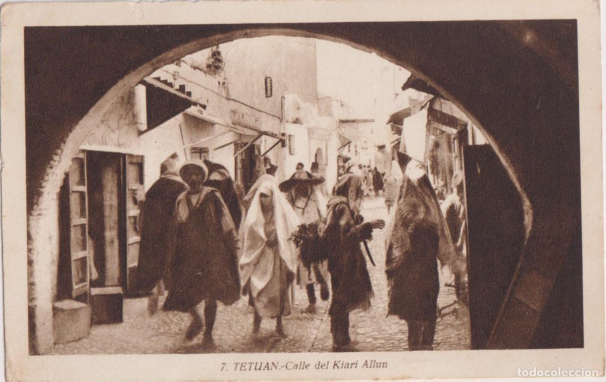 Postales: TETUAN, CALLE DE KIARI ALLUN &ndash; L.ROISIN FOT. - CIRCULADA 1948