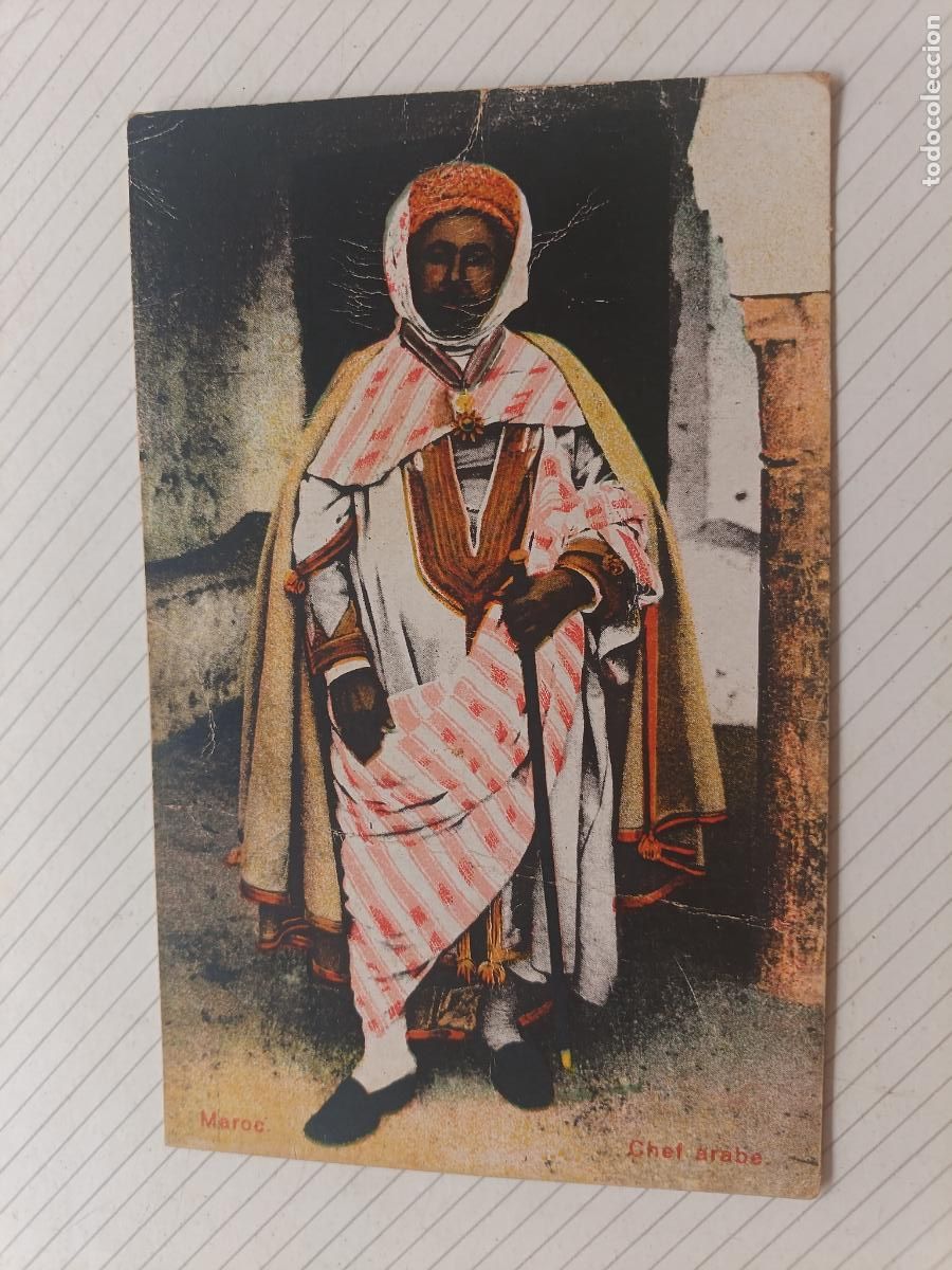 Postales: Marruecos. Chef arabe. Escrita desde Larache, Guerra de Marruecos 1926