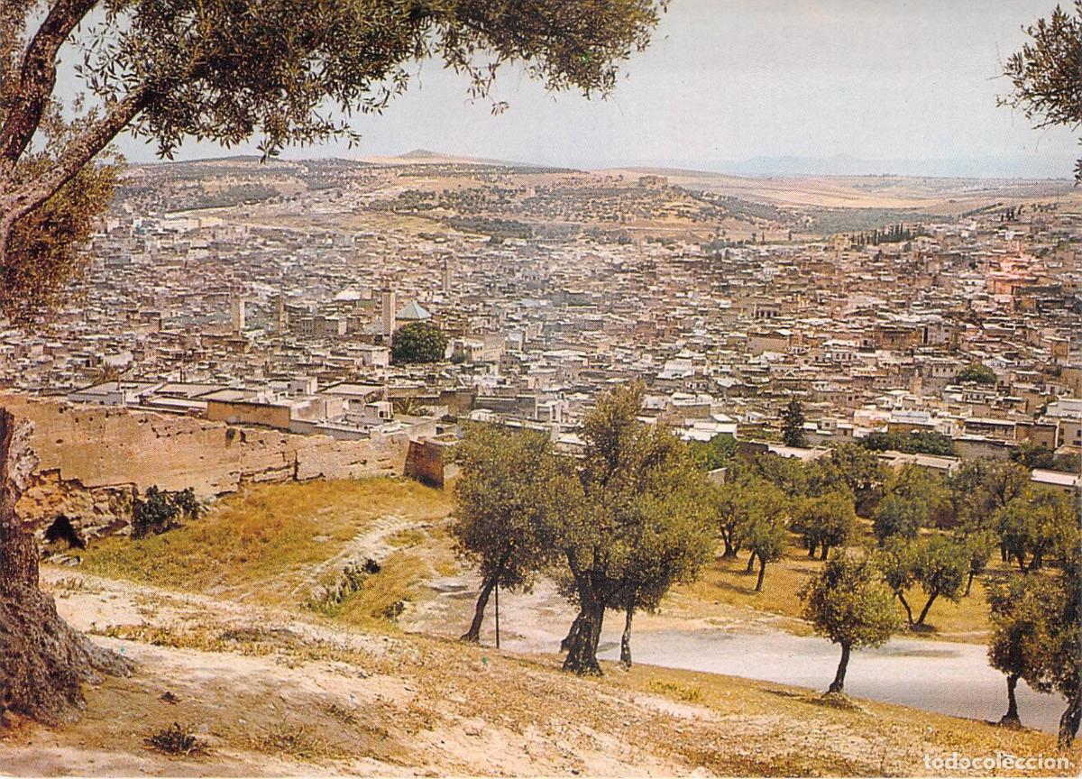 Postales: Postal de la vista general de la ciudad de Fez, Marruecos