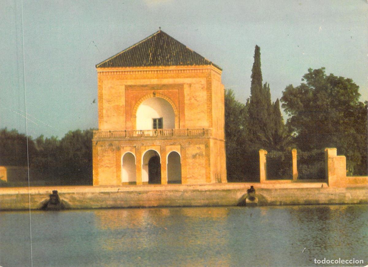 Postales: Postal de Marruecos, Jardines y Pabell&oacute;n de la Menara en Marrakech
