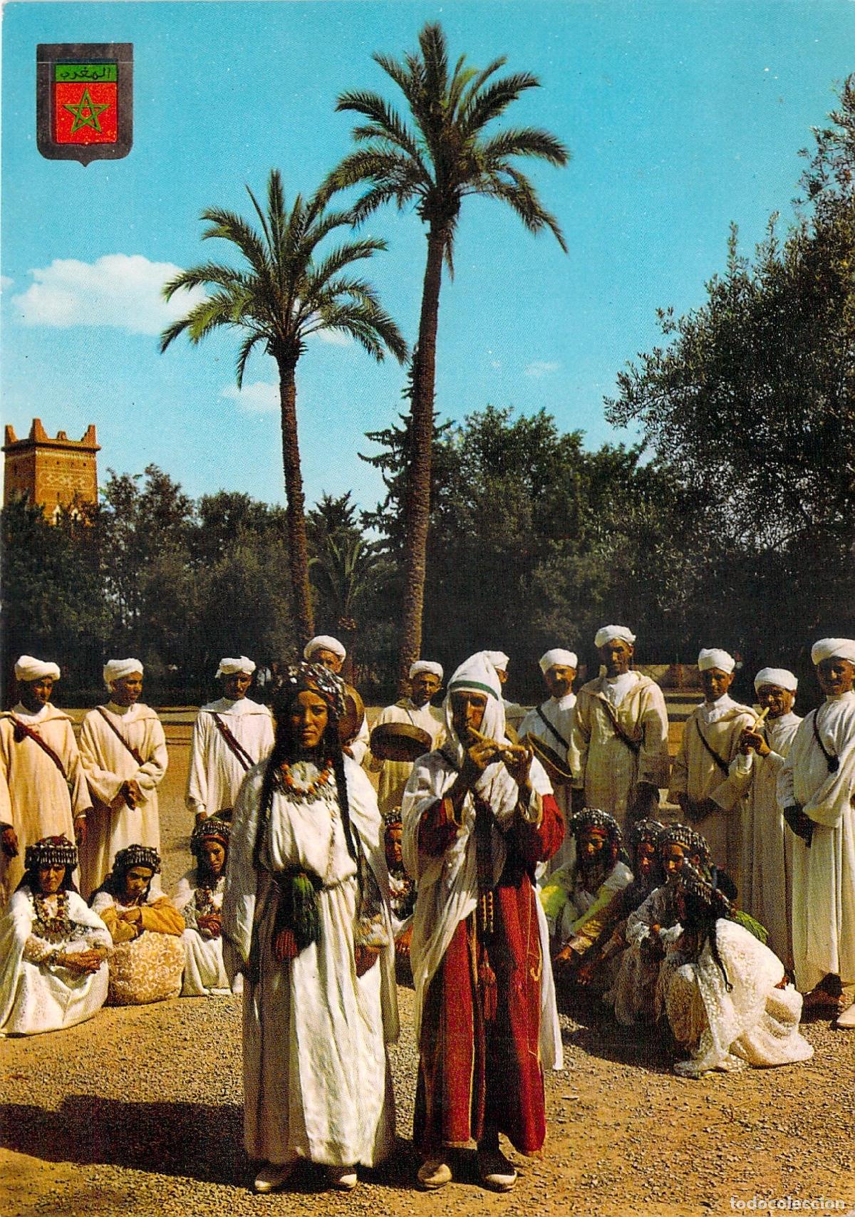 Postales: Postal de Marruecos T&iacute;pico con Grupos Folcl&oacute;ricos